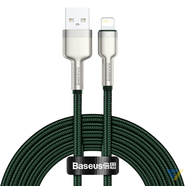 USB cable for Lightning Baseus Cafule 2.4A 2m (green) USB to Lightning