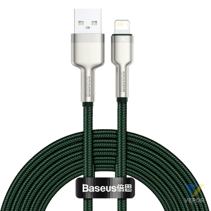 USB cable for Lightning Baseus Cafule 2.4A 2m (green) USB to Lightning