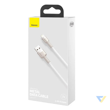 USB cable for Lightning Baseus Cafule 2.4A 2m (white) USB to Lightning
