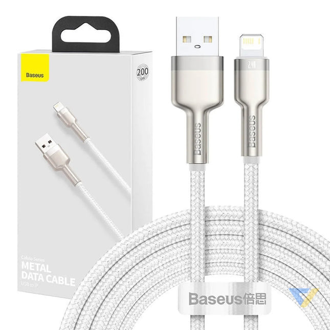 USB cable for Lightning Baseus Cafule 2.4A 2m (white) USB to Lightning