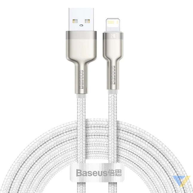 USB cable for Lightning Baseus Cafule 2.4A 2m (white) USB to Lightning