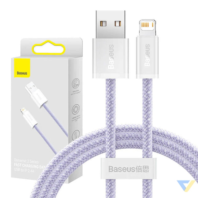 USB cable for Lightning Baseus Dynamic 2 Series 2.4A 1m (purple) USB to Lightning