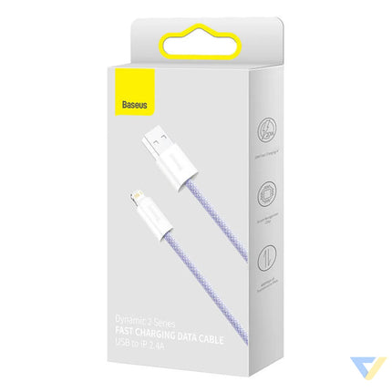 USB cable for Lightning Baseus Dynamic 2 Series 2.4A 1m (purple) USB to Lightning
