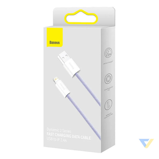 USB cable for Lightning Baseus Dynamic 2 Series 2.4A 1m (purple) USB to Lightning