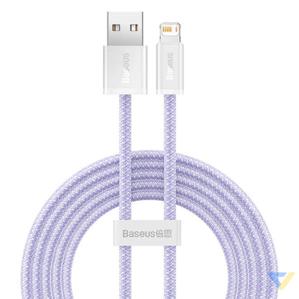 USB cable for Lightning Baseus Dynamic 2 Series 2.4A 2m (purple) USB to Lightning