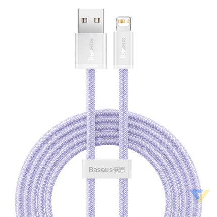 USB cable for Lightning Baseus Dynamic 2 Series 2.4A 2m (purple) USB to Lightning