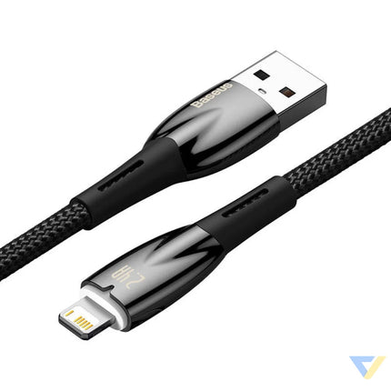 USB cable for Lightning Baseus Glimmer Series 2.4A 1m (Black) USB to Lightning