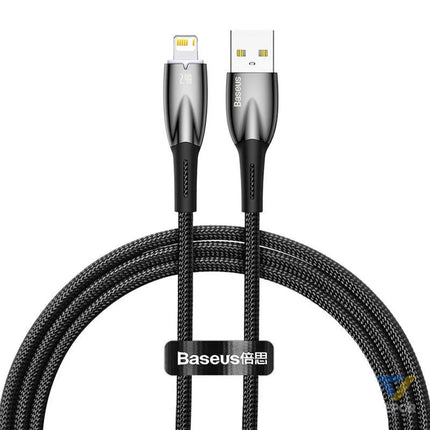 USB cable for Lightning Baseus Glimmer Series 2.4A 1m (Black) USB to Lightning