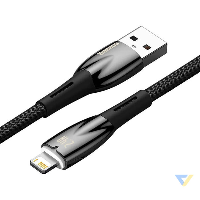 USB cable for Lightning Baseus Glimmer Series 2.4A 1m (Black) USB to Lightning
