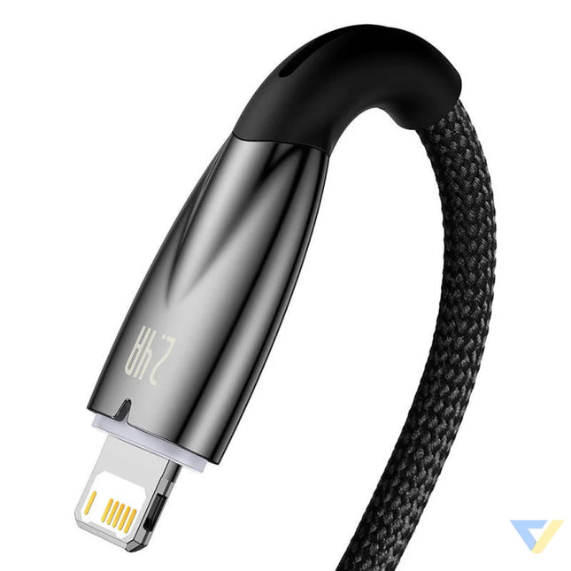 USB cable for Lightning Baseus Glimmer Series 2.4A 1m (Black) USB to Lightning