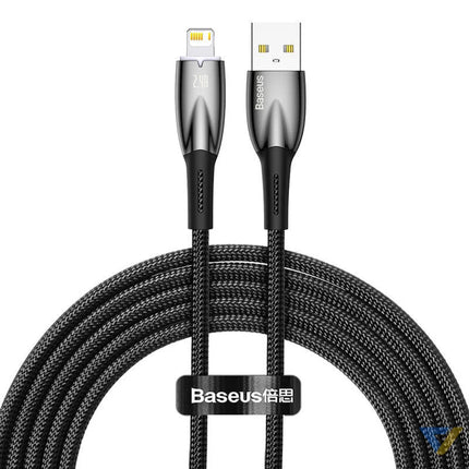 USB cable for Lightning Baseus Glimmer Series 2.4A 2m (Black) USB to Lightning