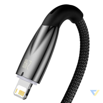 USB cable for Lightning Baseus Glimmer Series 2.4A 2m (Black) USB to Lightning