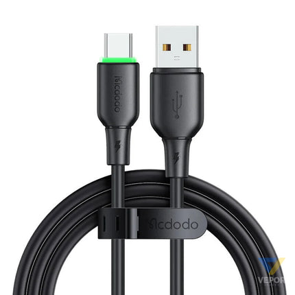 USB to USB C Cable Mcdodo CA 4751 with LED light 1.2m (black) USB to USB C