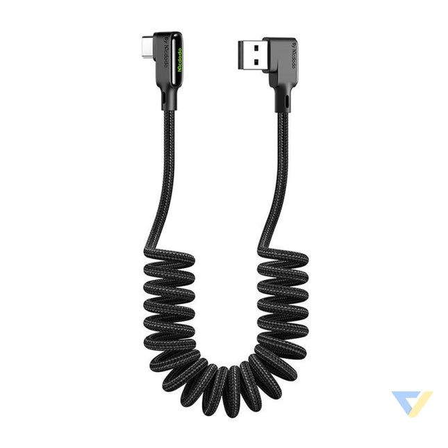 USB to USB C cable Mcdodo CA 7310 angled 1.8m (black) USB to USB C