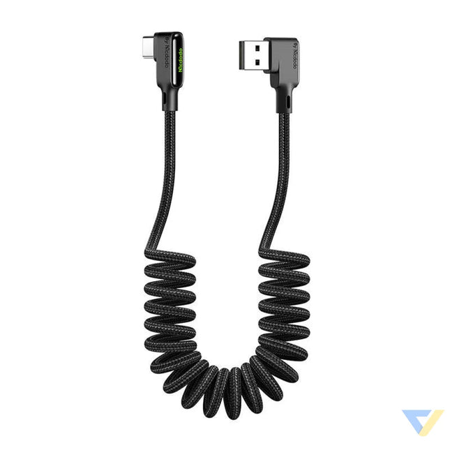 USB to USB C cable Mcdodo CA 7310 angled 1.8m (black) USB to USB C