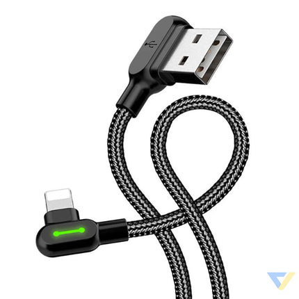 USB to Lightning cable Mcdodo CA 4673 angled 1.8m (black) USB to Lightning