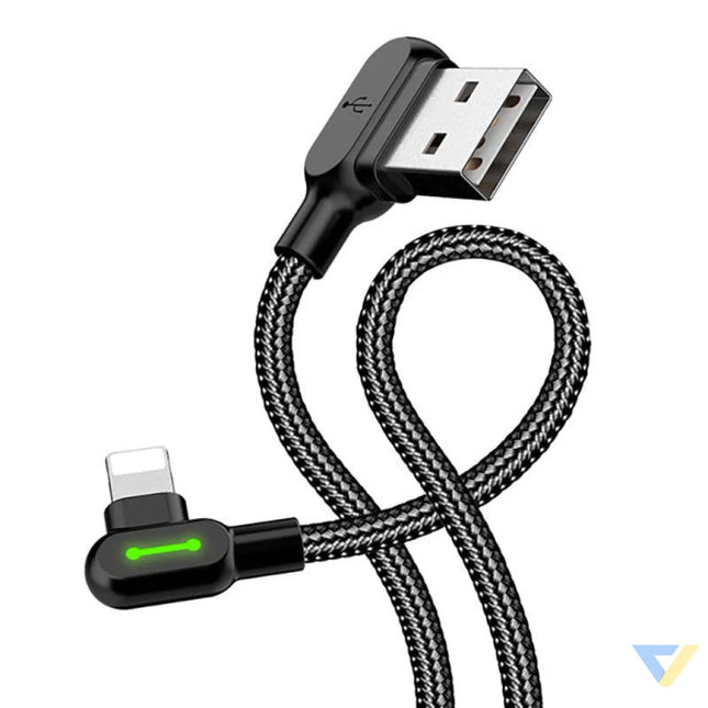 USB to Lightning cable Mcdodo CA 4673 angled 1.8m (black) USB to Lightning