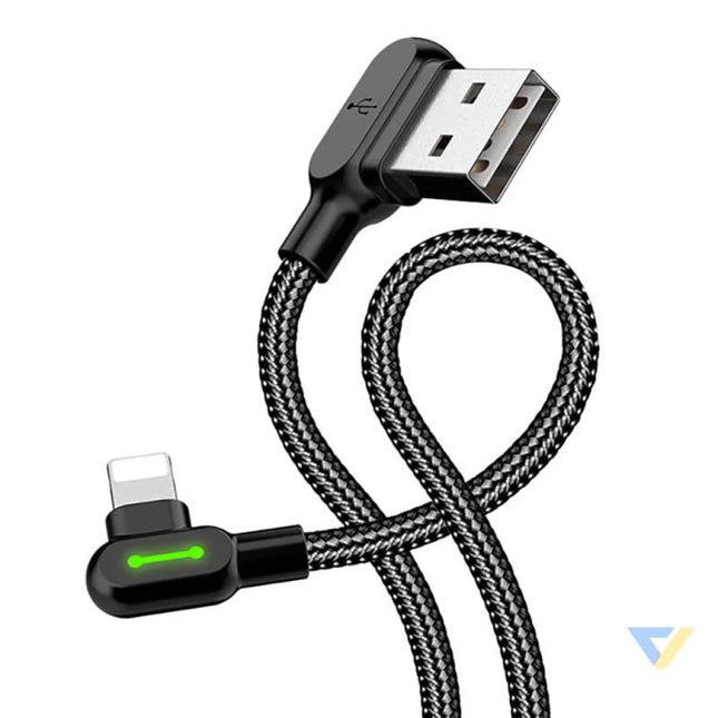 USB to Lightning cable Mcdodo CA 4673 angled 1.8m (black) USB to Lightning