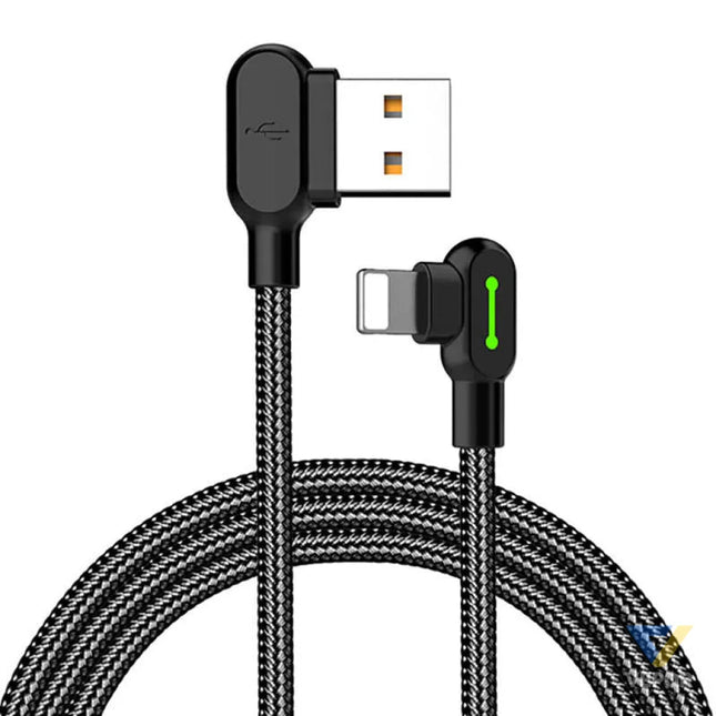 USB to Lightning cable Mcdodo CA 4679 angled 3m (black) USB to Lightning