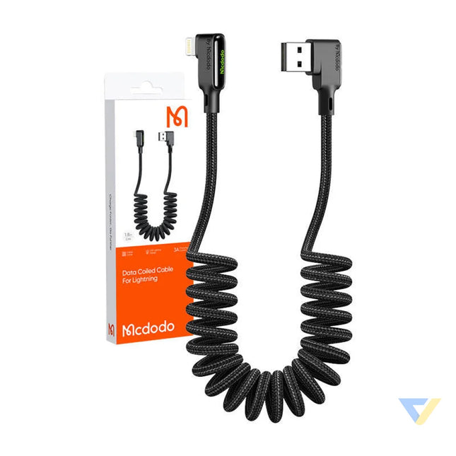 USB to Lightning cable Mcdodo CA 7300 angled 1.8m (black) USB to Lightning