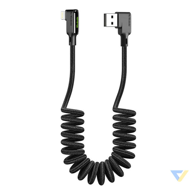 USB to Lightning cable Mcdodo CA 7300 angled 1.8m (black) USB to Lightning