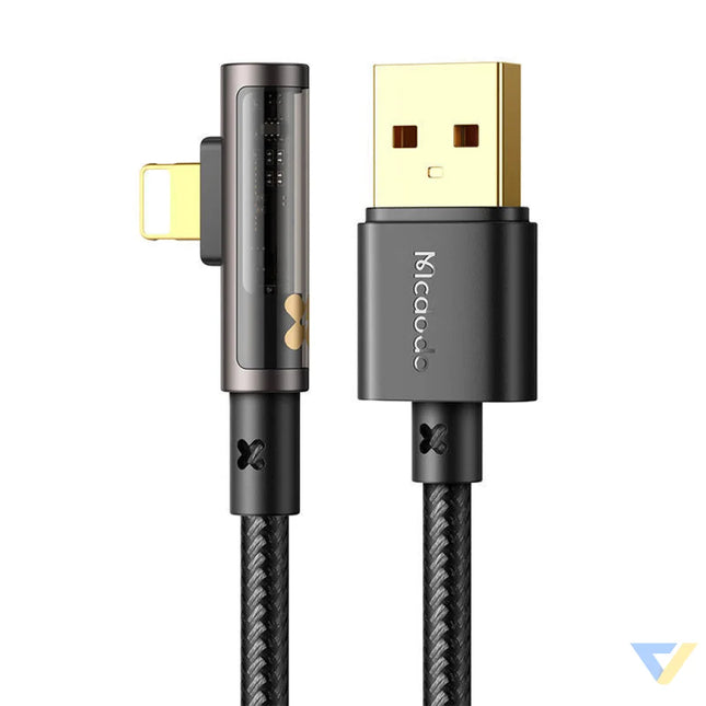 USB to lightning prism 90 degree cable Mcdodo CA 3511 1.8m (black) USB to Lightning