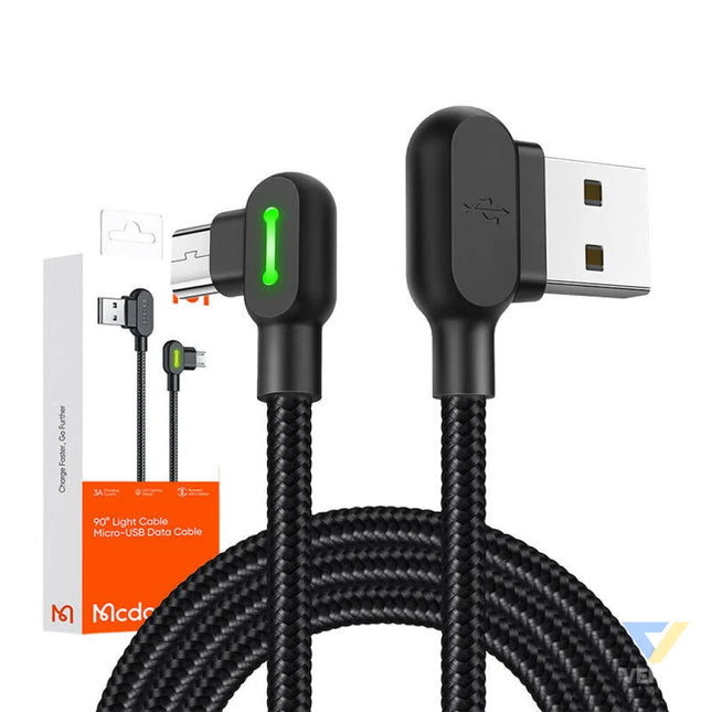 USB to Micro USB Cable Mcdodo CA 5280 LED 3m (Black) USB to Micro USB