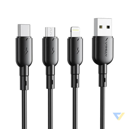 USB to Micro USB cable VFAN Colorful X11 3A 1m (black) USB to Micro USB