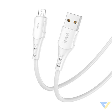 USB to Micro USB cable VFAN Colorful X12 3A 1m (white) USB to Micro USB
