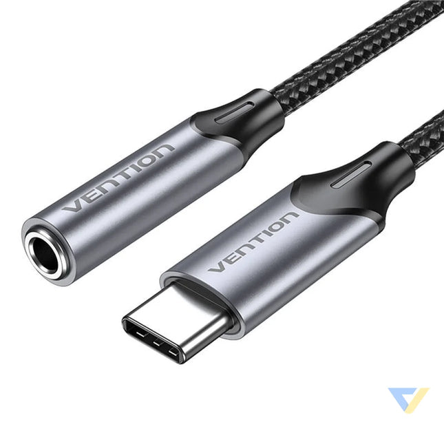 Vention BGMHA USB C male to 3.5mm Jack 0.1M adapter (gray) Audio adapters