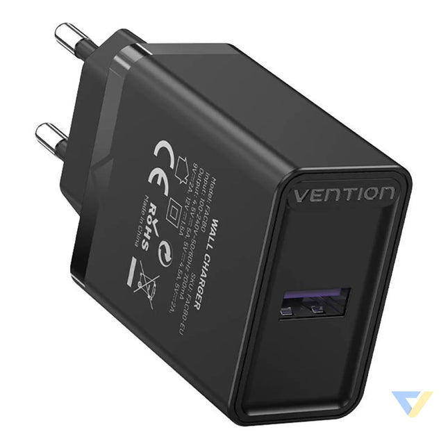 Vention FACB0 EU USB Charger 22.5W (black) mains chargers
