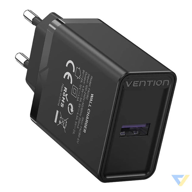 Vention FACB0 EU USB Charger 22.5W (black) mains chargers