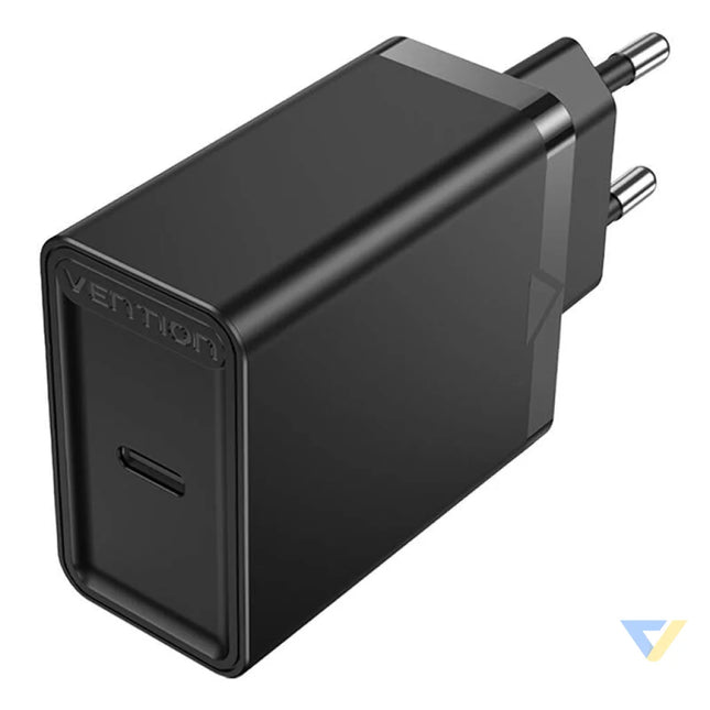 Vention FAIB0 EU USB C 30W wall charger (black) mains chargers