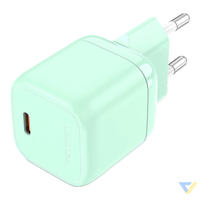 Vention FAKG0 EU USB C GaN 30W power charger (green) mains chargers