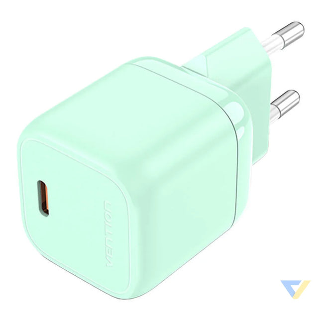Vention FAKG0 EU USB C GaN 30W power charger (green) mains chargers
