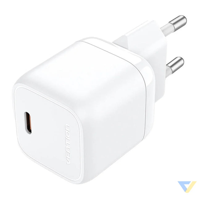 Vention FAKW0 EU USB C GaN power charger (30W) (white) mains chargers