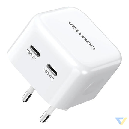 Vention FBPW0 EU USB(C + C) GaN (35W/35W) mains charger (white) mains chargers