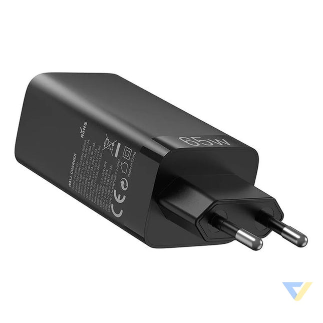 Vention FEDB0 EU 2xUSB C 1xUSB A 65W/30W/30W GaN network charger (black) mains chargers