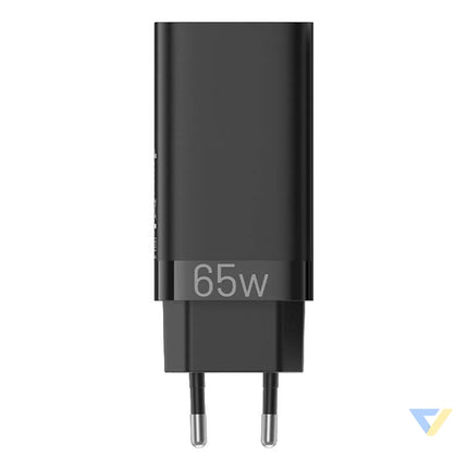 Vention FEDB0 EU 2xUSB C 1xUSB A 65W/30W/30W GaN network charger (black) mains chargers