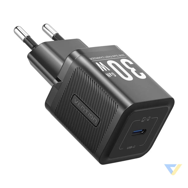 Vention FEZW0 EU USB C GaN power charger (30W) (black) mains chargers