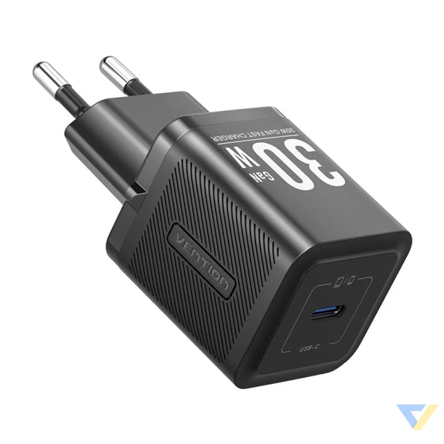 Vention FEZW0 EU USB C GaN power charger (30W) (black) mains chargers