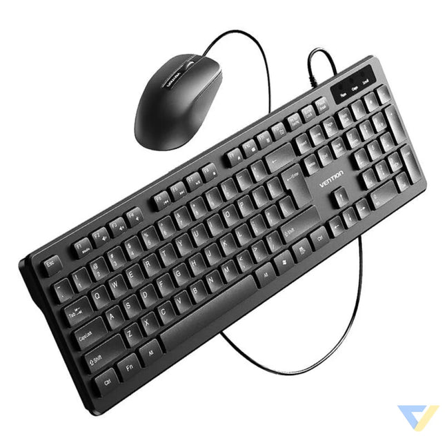 Vention KTCB0 EN Wired Keyboard + Mouse + Mouse Pad Set (Black) Mice keyboards