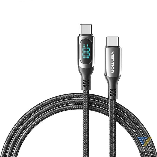 Vention TAYBAV USB 2.0 C C 100 W 5A 1.2M USB cable (black) USB C to USB C