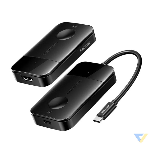 Vention USB C to HDMI wireless transmitter/receiver 0.15m (black) Adapters connectors and converters