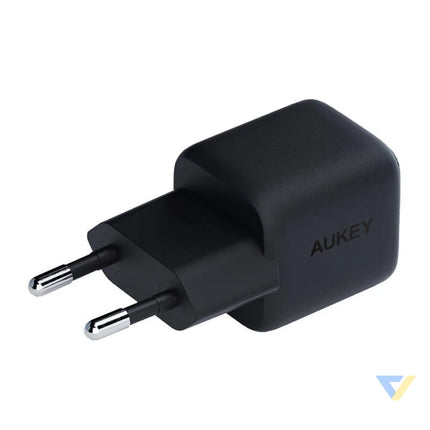 Wall Charger Aukey PA B1L,USB C 30W (black) mains chargers