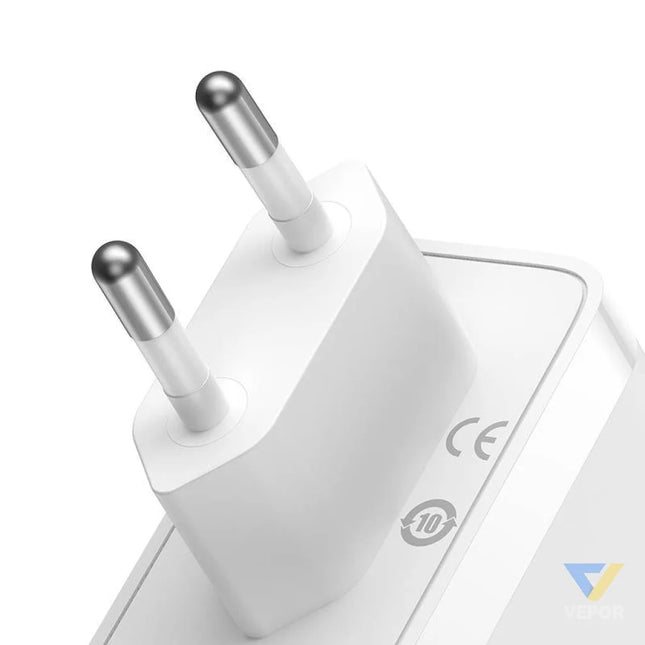Wall charger Baseus GaN5 Pro 2xUSB C + USB 140W (white) mains chargers
