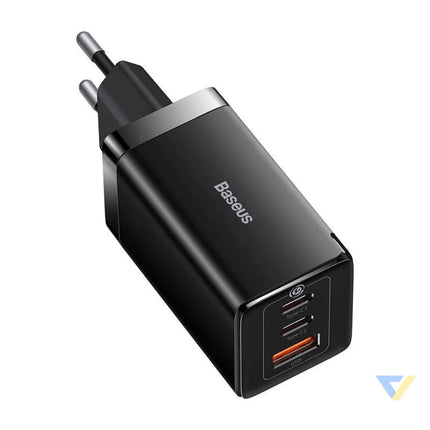Wall charger Baseus GaN5 Pro 2xUSB C + USB 65W (black) mains chargers