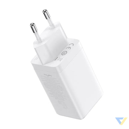 Wall charger Baseus GaN5 Pro 2xUSB C + USB 65W (white) mains chargers