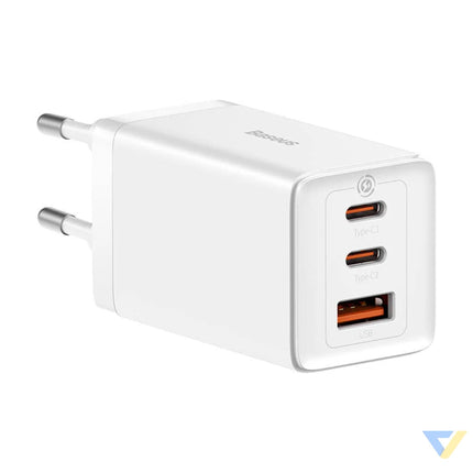 Wall charger Baseus GaN5 Pro 2xUSB C + USB 65W (white) mains chargers