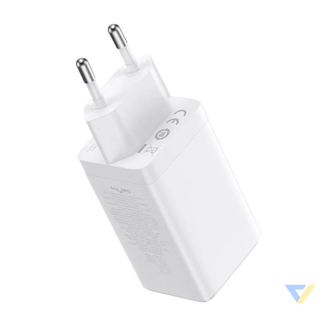 Wall charger Baseus GaN5 Pro 2xUSB C + USB 65W (white) mains chargers